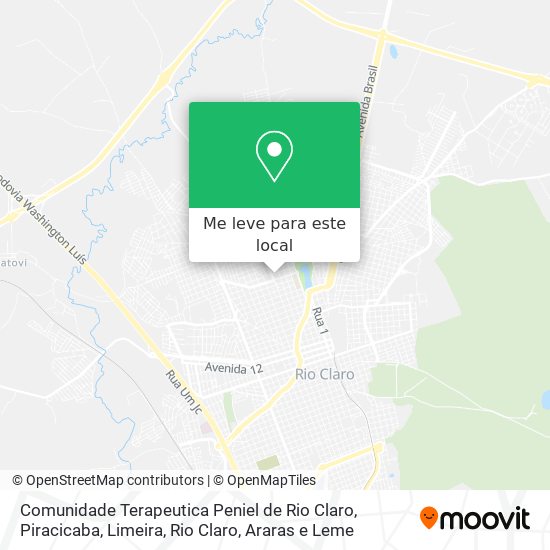 Comunidade Terapeutica Peniel de Rio Claro mapa