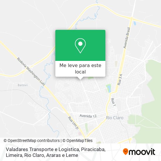 Valadares Transporte e Logistica mapa