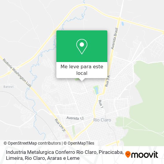 Industria Metalurgica Conferro Rio Claro mapa