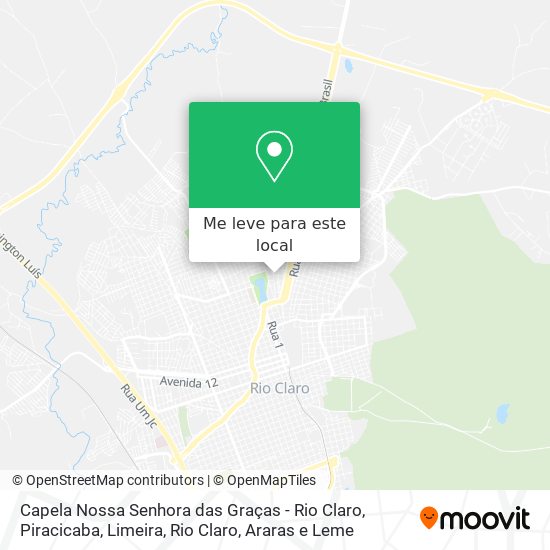 Capela Nossa Senhora das Graças - Rio Claro mapa