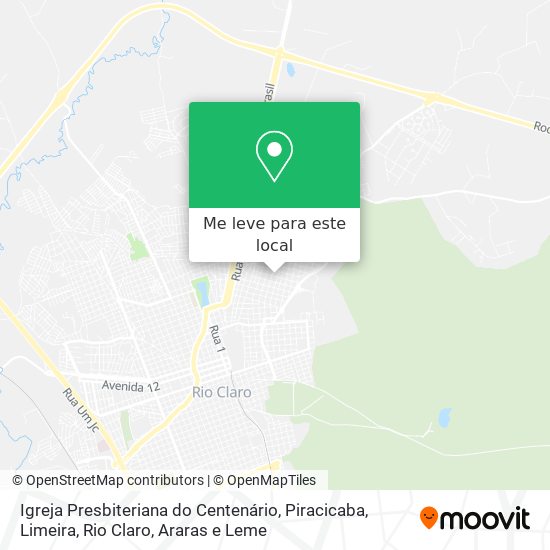 Igreja Presbiteriana do Centenário mapa
