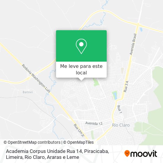 Academia Corpus Unidade Rua 14 mapa