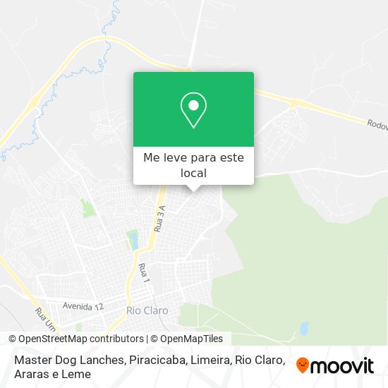 Master Dog Lanches mapa