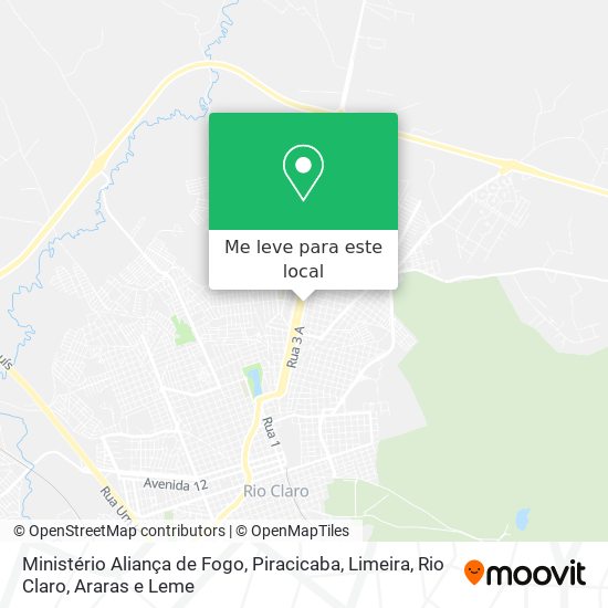 Ministério Aliança de Fogo mapa