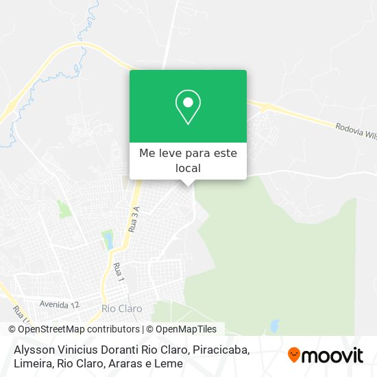 Alysson Vinicius Doranti Rio Claro mapa