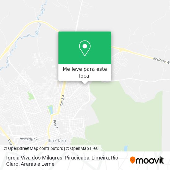 Igreja Viva dos Milagres mapa
