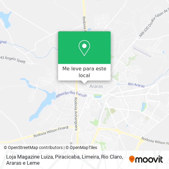 Loja Magazine Luiza mapa