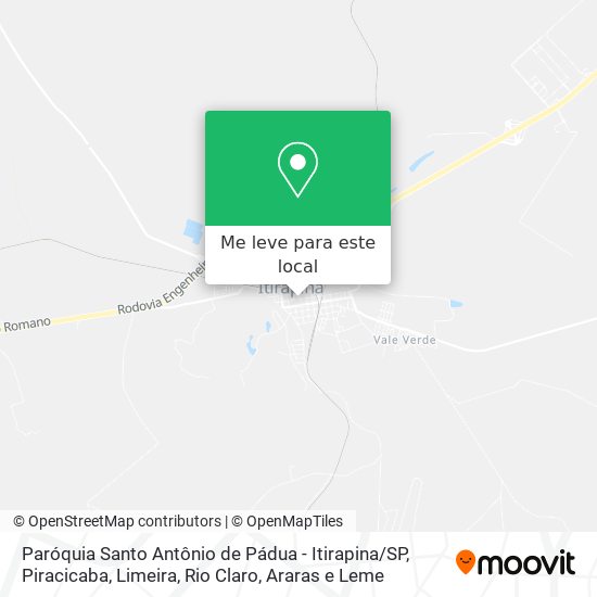 Paróquia Santo Antônio de Pádua - Itirapina / SP mapa