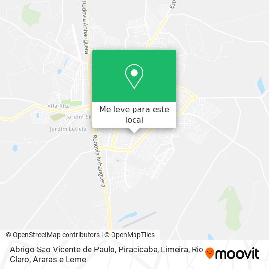 Abrigo São Vicente de Paulo mapa