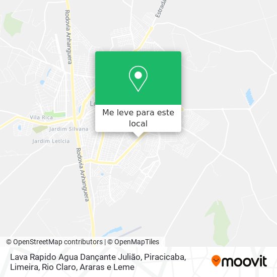 Lava Rapido Agua Dançante Julião mapa