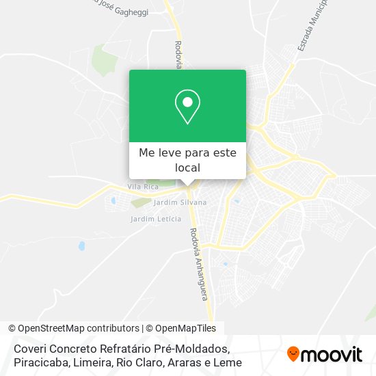 Coveri Concreto Refratário Pré-Moldados mapa