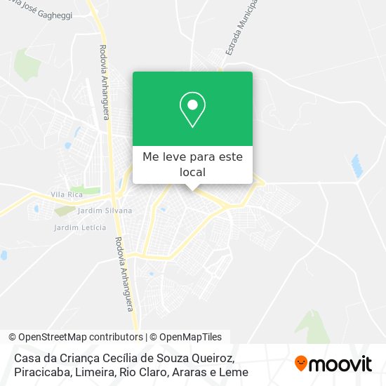 Casa da Criança Cecília de Souza Queiroz mapa