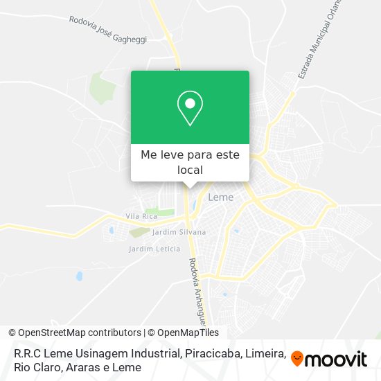 R.R.C Leme Usinagem Industrial mapa