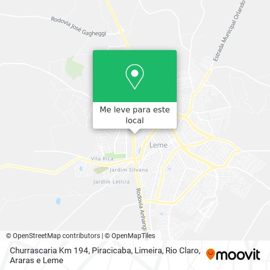Churrascaria Km 194 mapa