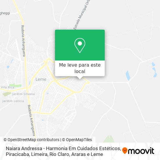 Naiara Andressa - Harmonia Em Cuidados Estéticos mapa