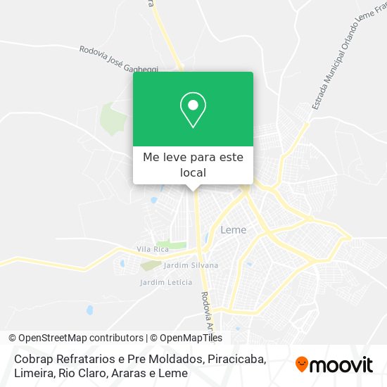 Cobrap Refratarios e Pre Moldados mapa