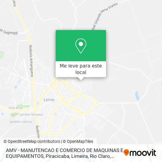 AMV - MANUTENCAO E COMERCIO DE MAQUINAS E EQUIPAMENTOS mapa