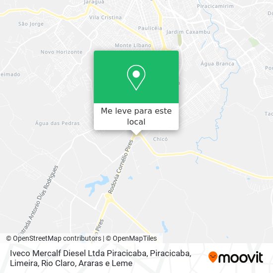 Iveco Mercalf Diesel Ltda Piracicaba mapa