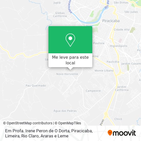 Em Profa. Irene Peron de O Dorta mapa