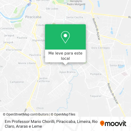 Em Professor Mario Chorilli mapa