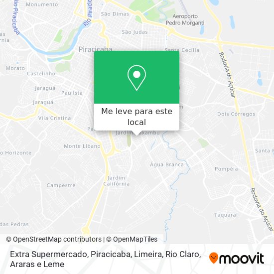Extra Supermercado mapa