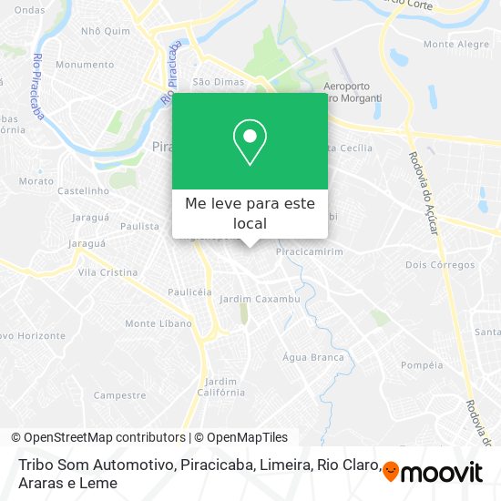 Tribo Som Automotivo mapa