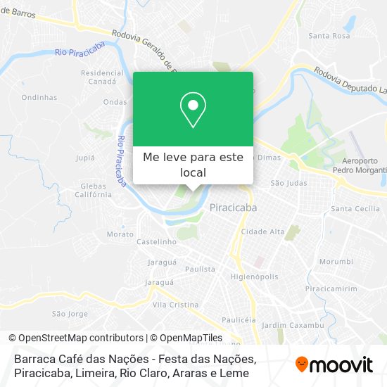 Barraca Café das Nações - Festa das Nações mapa