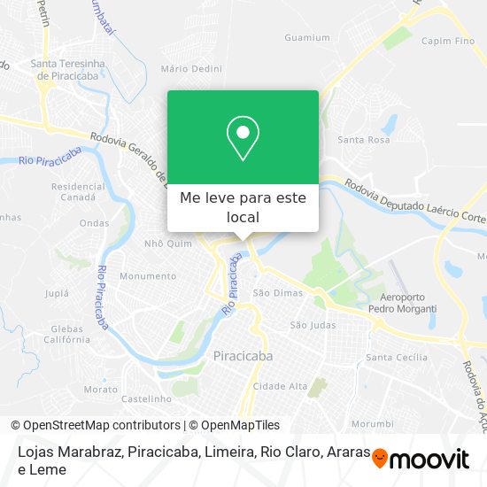 Lojas Marabraz mapa
