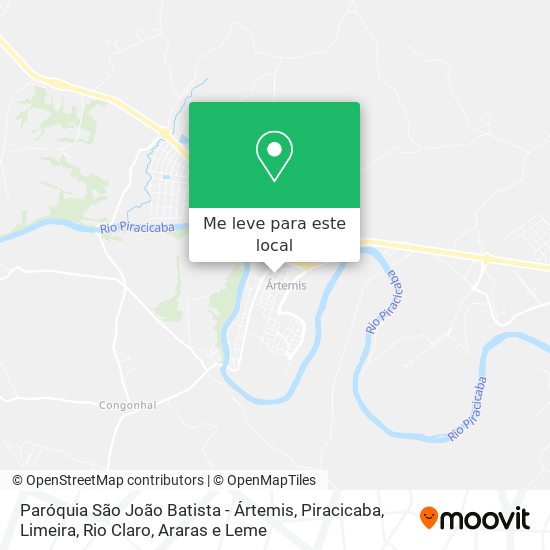 Paróquia São João Batista - Ártemis mapa