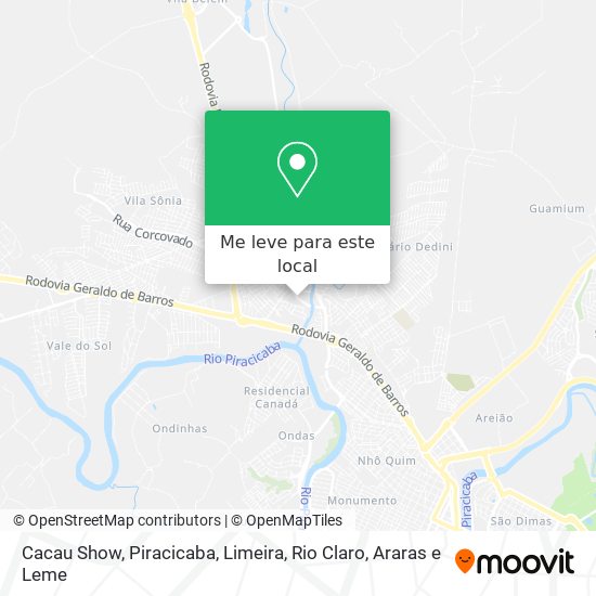 Cacau Show mapa