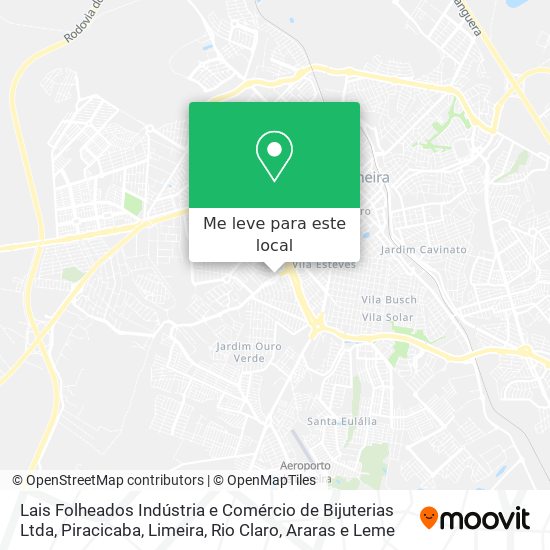 Lais Folheados Indústria e Comércio de Bijuterias Ltda mapa