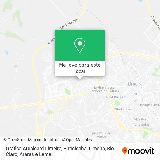 Gráfica Atualcard Limeira mapa