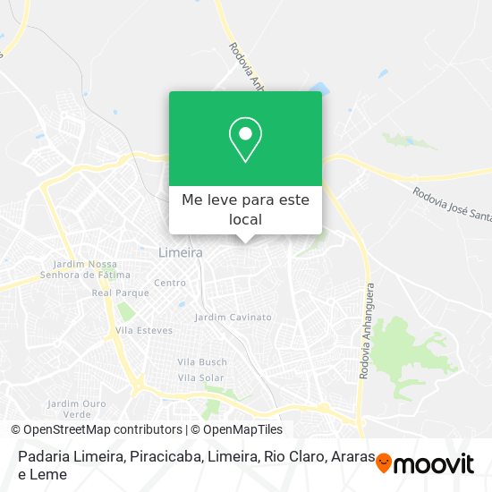 Padaria Limeira mapa