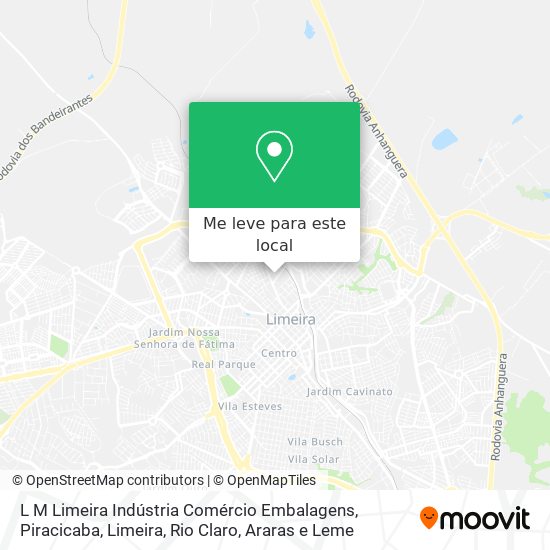 L M Limeira Indústria Comércio Embalagens mapa