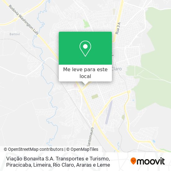 Viação Bonavita S.A. Transportes e Turismo mapa