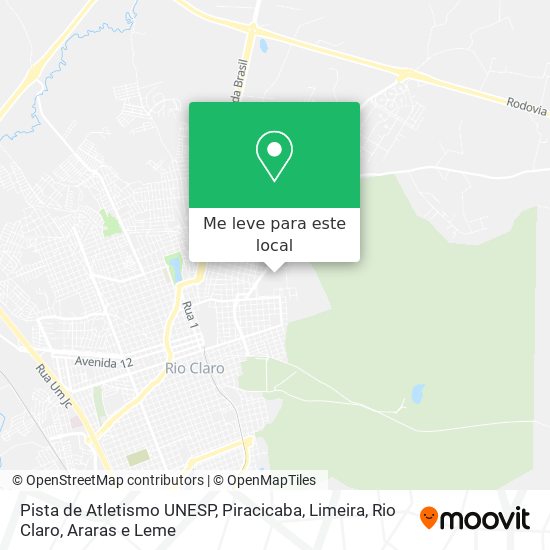 Pista de Atletismo UNESP mapa