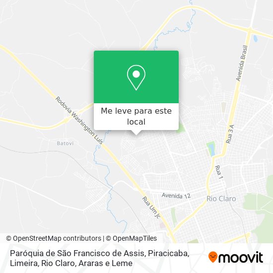 Paróquia de São Francisco de Assis mapa