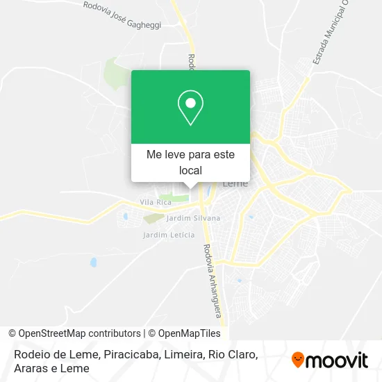 Rodeio de Leme mapa