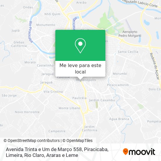Avenida Trinta e Um de Março 558 mapa