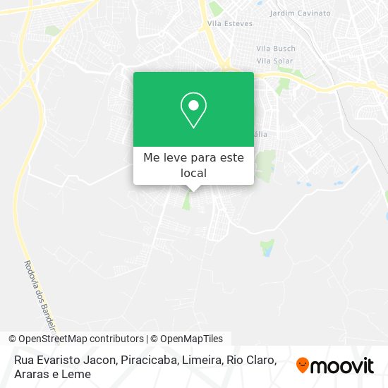 Rua Evaristo Jacon mapa