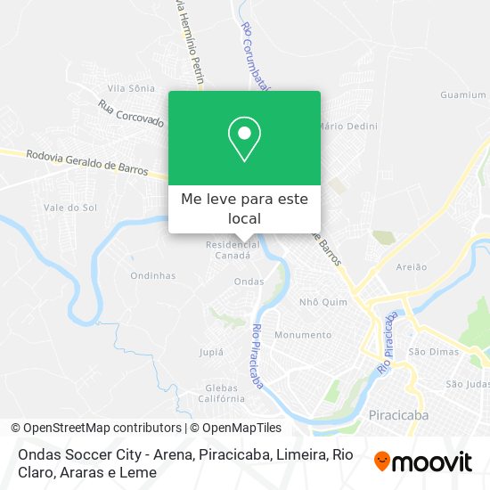 Ondas Soccer City - Arena mapa