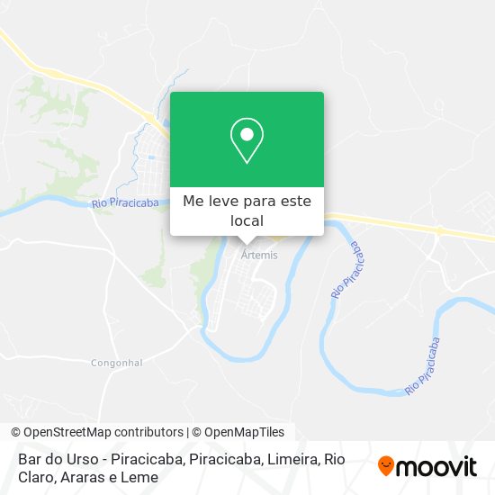 Bar do Urso - Piracicaba mapa