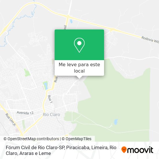 Fórum Cívil de Rio Claro-SP mapa