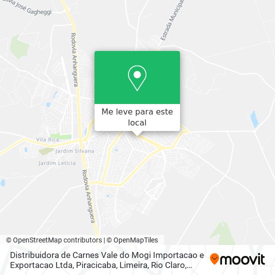 Distribuidora de Carnes Vale do Mogi Importacao e Exportacao Ltda mapa