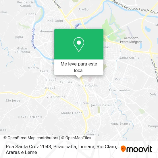 Rua Santa Cruz 2043 mapa