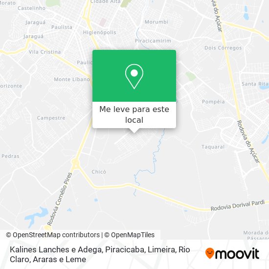 Kalines Lanches e Adega mapa