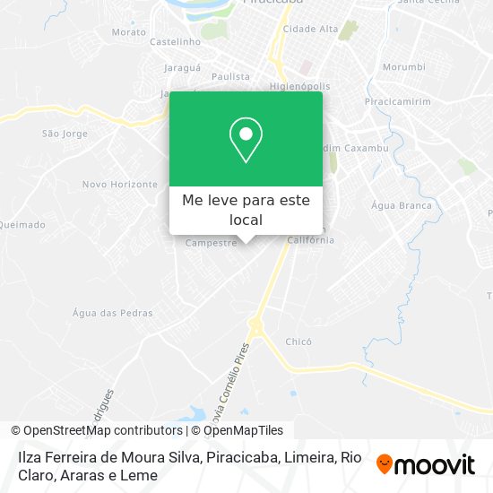 Ilza Ferreira de Moura Silva mapa