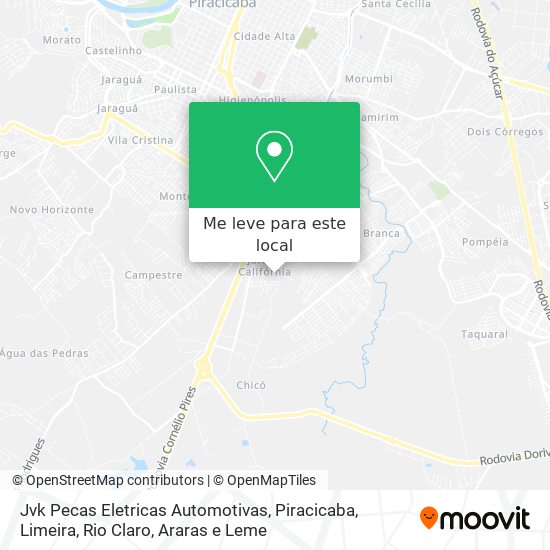 Jvk Pecas Eletricas Automotivas mapa