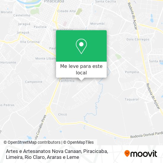 Artes e Artesanatos Nova Canaan mapa