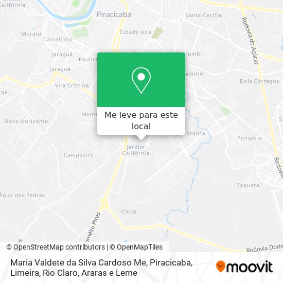 Maria Valdete da Silva Cardoso Me mapa